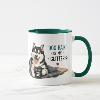 Mug 🐾 Les poils de chien sont mes paillettes Citation