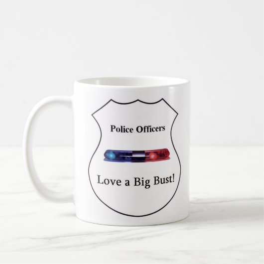 Mug Les policiers aiment un grand buste (Gauche)