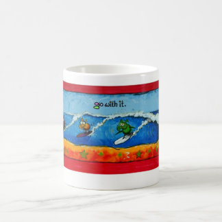 Mug Les porcs surfants "vont avec lui "