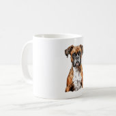Mug Les potes de boxer les mignons dessins pour chien  (Devant gauche)