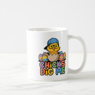 Mug Les poules me dévorent Joyeux Pâques drôle