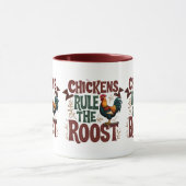 Mug Les poulets gouvernent la ferme rustique la plus p (Centre)