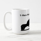 Mug Les pousées de pousées de haines de T-Rex câlinent (Gauche)