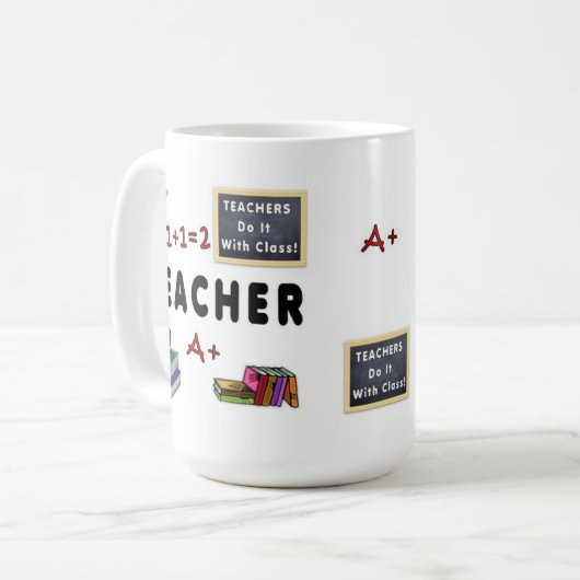Mug Les professeurs le font avec la classe (Devant gauche)