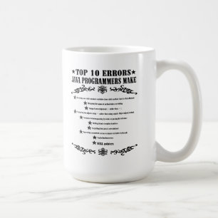 Mug Les programmeurs de Java d'erreurs de Top Ten font