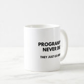 Mug Les programmeurs ne meurent jamais (Devant droit)