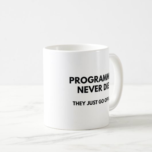 Mug Les programmeurs ne meurent jamais (Devant droit)