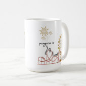 Mug Les progrès sont rarement linéaires (Devant droit)