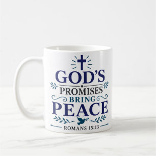 Mug Les promesses de Dieu apportent la paix Citation d
