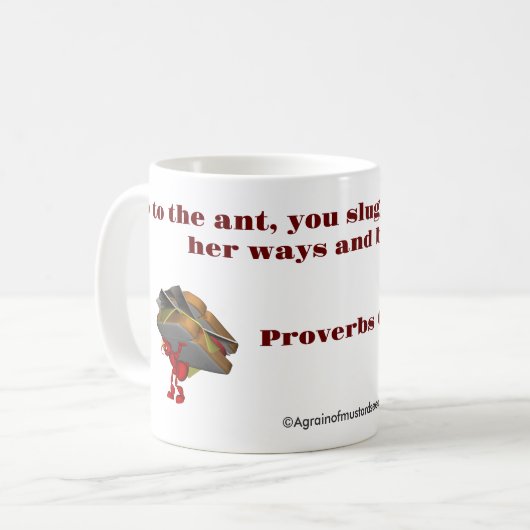 Mug Les proverbes fourmis 6:6 (Devant gauche)