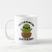 Mug Les Puns De Cactus Sont Succulents Amusants Pun Pl (Gauche)