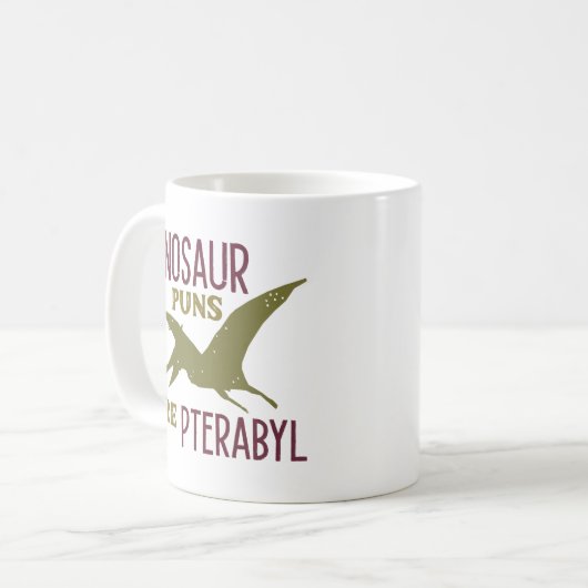 Mug Les Puns De Dinosaure Sont Ptérabyle (Devant gauche)