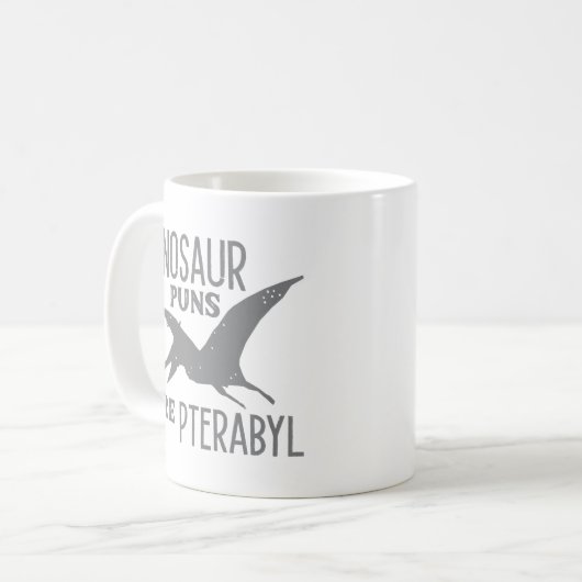 Mug Les Puns De Dinosaure Sont Ptérabyle (Devant gauche)