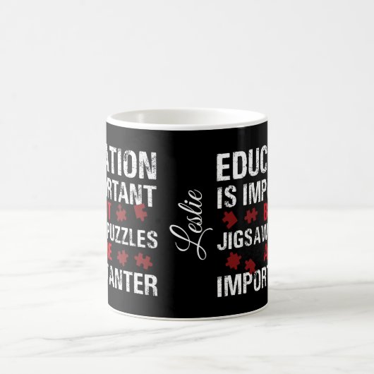 Mug "... les puzzles sont importants", cite la typogra (Centre)