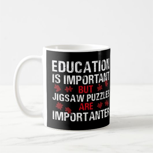 Mug "... les puzzles sont importants", cite la typogra (Gauche)