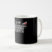 Mug Les quatre cavaliers de l'Apocalypse moderne drôle (Devant droit)