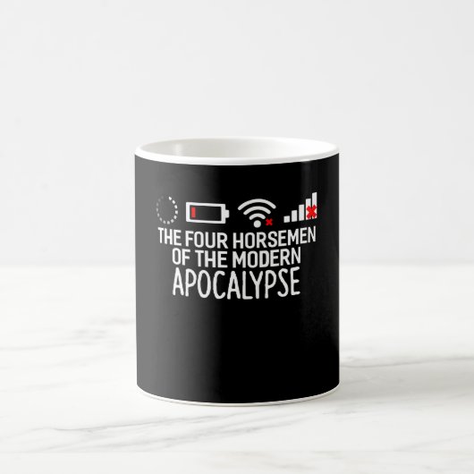 Mug Les quatre cavaliers de l'Apocalypse moderne drôle (Centre)