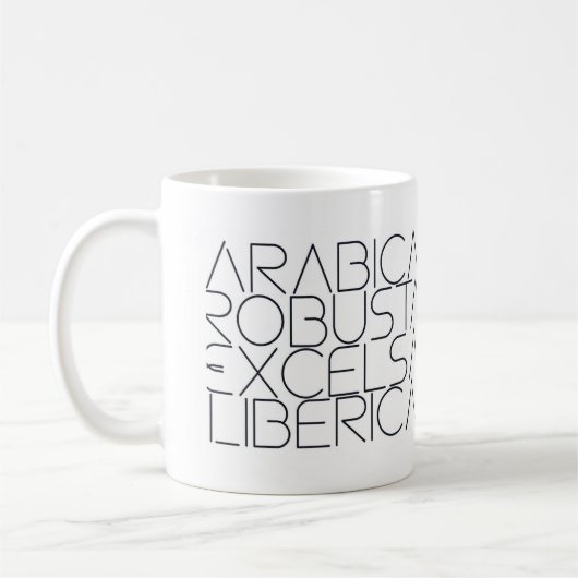 Mug Les quatre types de café (Gauche)