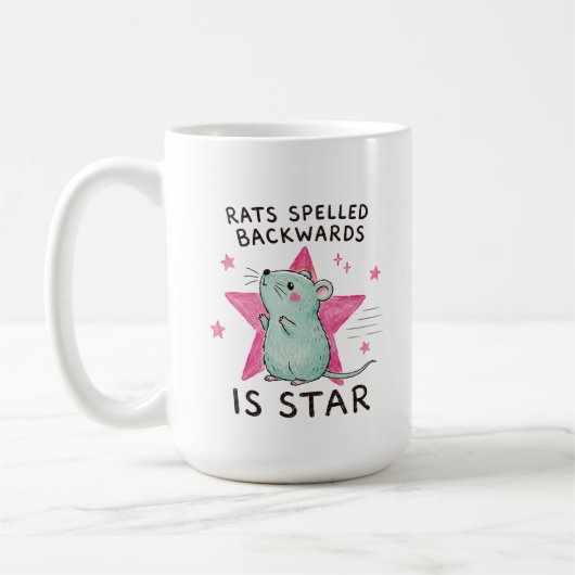 Mug Les Rats Écrits à l'Envers Est une Étoile Drôle de (Gauche)
