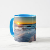 Mug Les rayons du soleil illuminent l'océan Pacifique (Devant gauche)