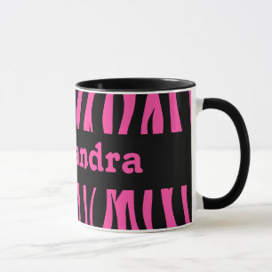 Mug Les rayures de zèbre de roses indien enroulent