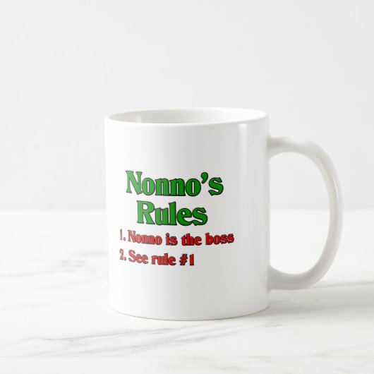 Mug Les règles de Nonno (grand-père italien) (Droite)