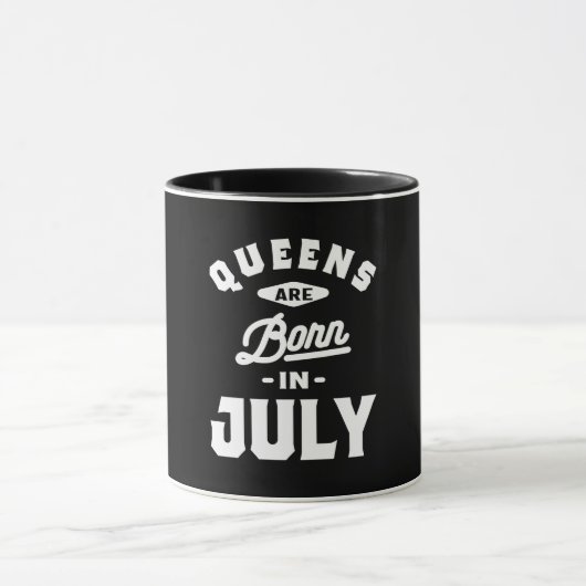 Mug Les Reines Sont Nées En Juillet Anniversaire Cadea (Centre)