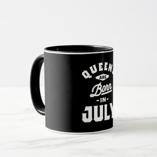 Mug Les Reines Sont Nées En Juillet Anniversaire Cadea (Devant gauche)