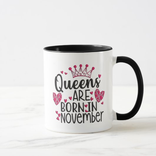 Mug Les Reines Sont Nées En Novembre (Droite)