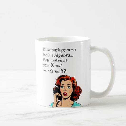 Mug Les relations sont comme Algebra Funny Quip (Droite)