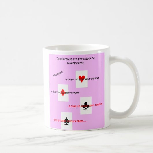 Mug 'Les relations sont comme un jeu de cartes...' (Droite)