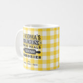 Mug Les repas de grand-mère deviennent souvenirs Jaune (Devant gauche)