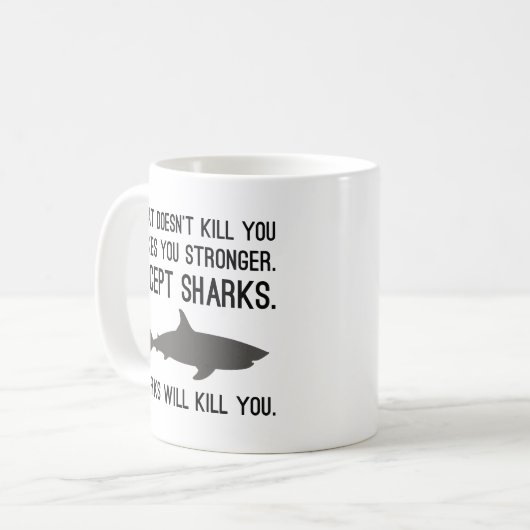 Mug Les requins vous tueront (Devant gauche)