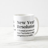 Mug Les résolutions du Nouvel An drôle de définition (Devant droit)
