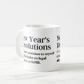 Mug Les résolutions du Nouvel An drôle de définition (Devant gauche)
