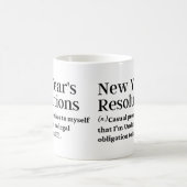 Mug Les résolutions du Nouvel An drôle de définition (Centre)