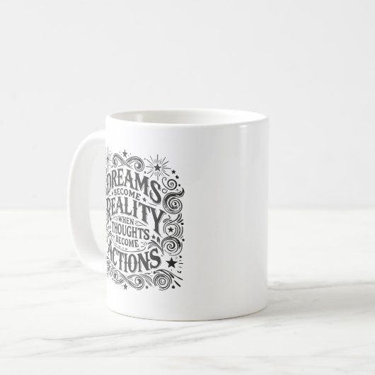 Mug Les rêves deviennent réalité quand les pensées dev (Devant gauche)