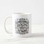 Mug Les rêves deviennent réalité quand les pensées dev (Gauche)