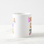 Mug Les rêves deviennent réalité" Typographie florale  (Centre)