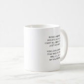 Mug Les Roses Amusants Sont Des Valentines Poème Rouge (Devant droit)