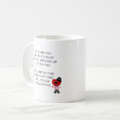 Mug Les Roses Amusants Sont Des Valentines Poème Rouge (Devant gauche)