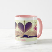Mug Les roses romantiques rêvent et lisent rose (Devant droit)