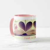 Mug Les roses romantiques rêvent et lisent rose (Devant gauche)