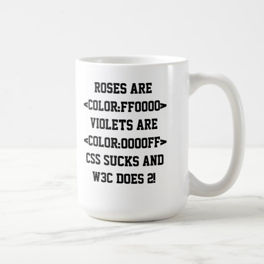 Mug Les roses sont couleur : FF0000 (Droite)