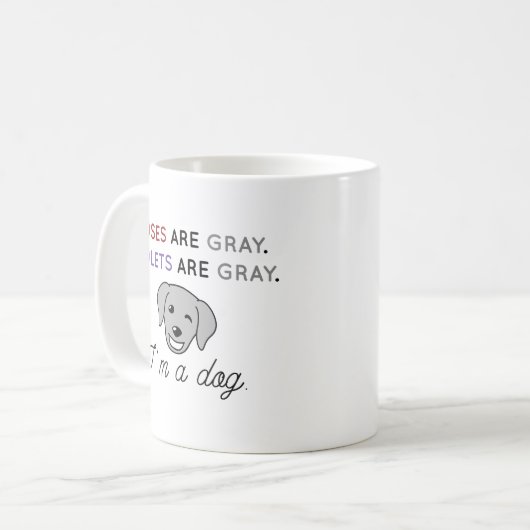 Mug Les roses sont gris (Devant gauche)