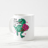Mug Les roses sont Red Funny Dinosaur Saint Valentin (Devant gauche)