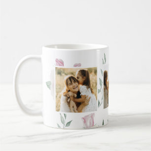 Mug Les roses sont roses Trois photos Fleurs mignonnes