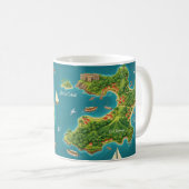 Mug Les Saintes – Illustrated Island Map (Devant droit)