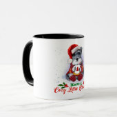 Mug Les Schnauzer De Miniature Gris Ont Un Noël Cosy (Devant gauche)