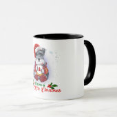 Mug Les Schnauzer De Miniature Gris Ont Un Noël Cosy (Devant droit)